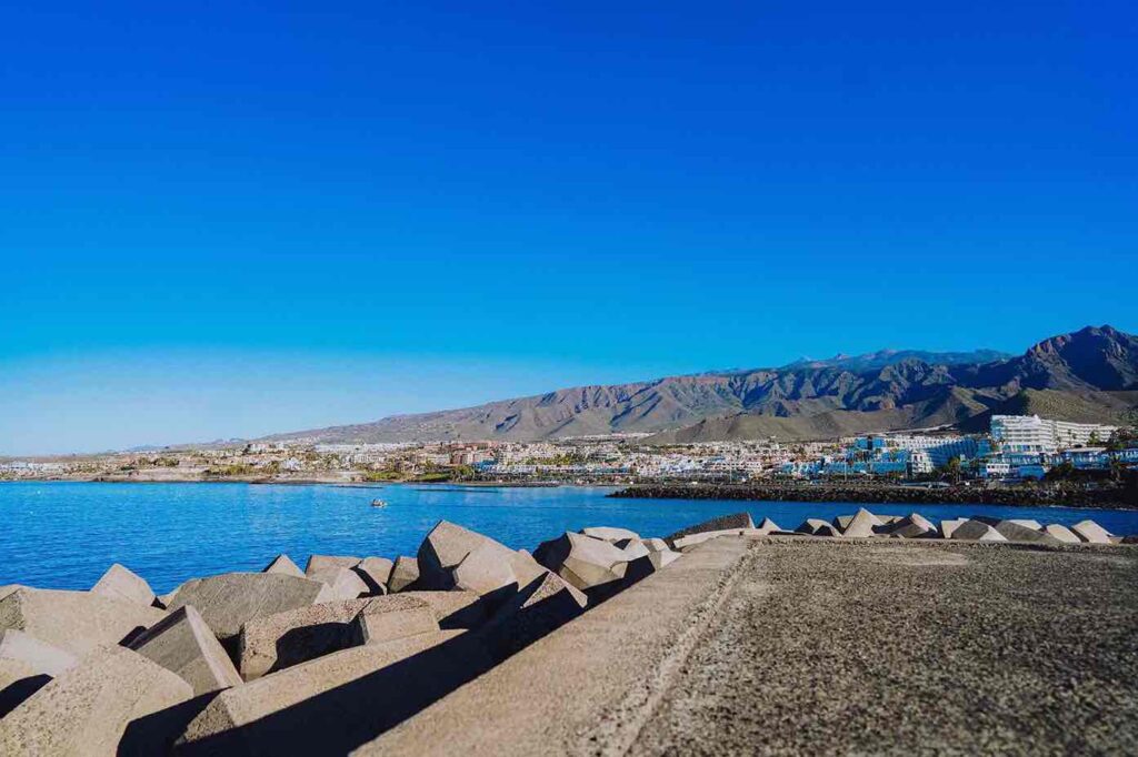 Vistas a la playa de la experiencia del sur de Tenerife