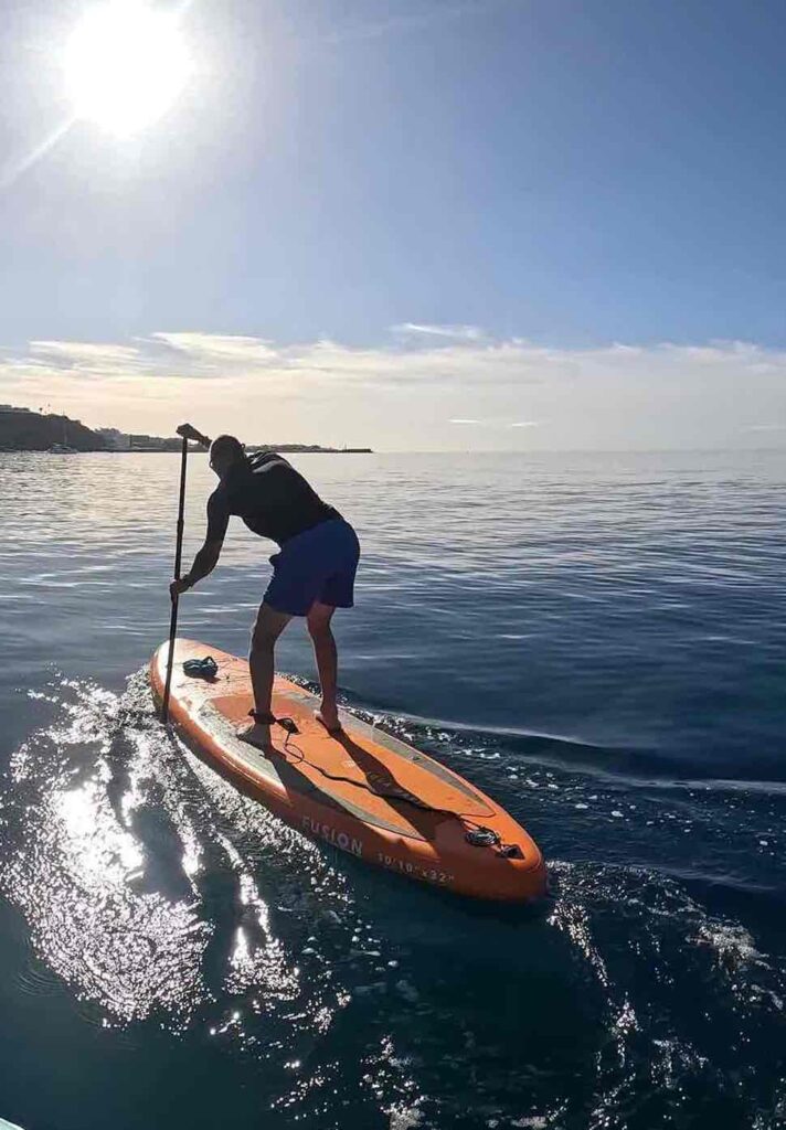 Remando con el amanecer en el sur Canarias