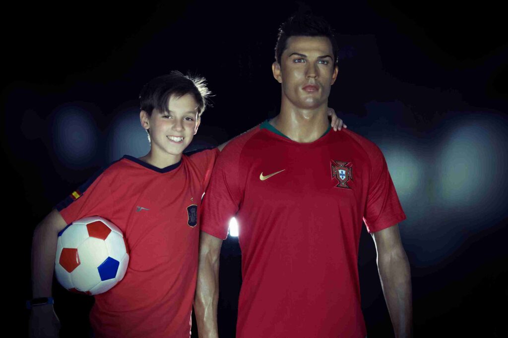 Foto con Cristiano Ronaldo en el Museo de Cera de Madrid